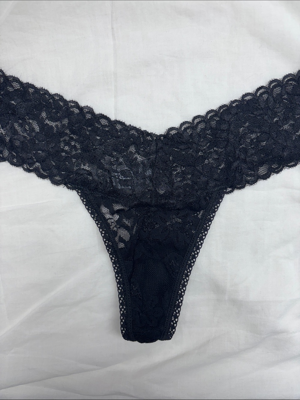 NWOT Black Lace Thong
